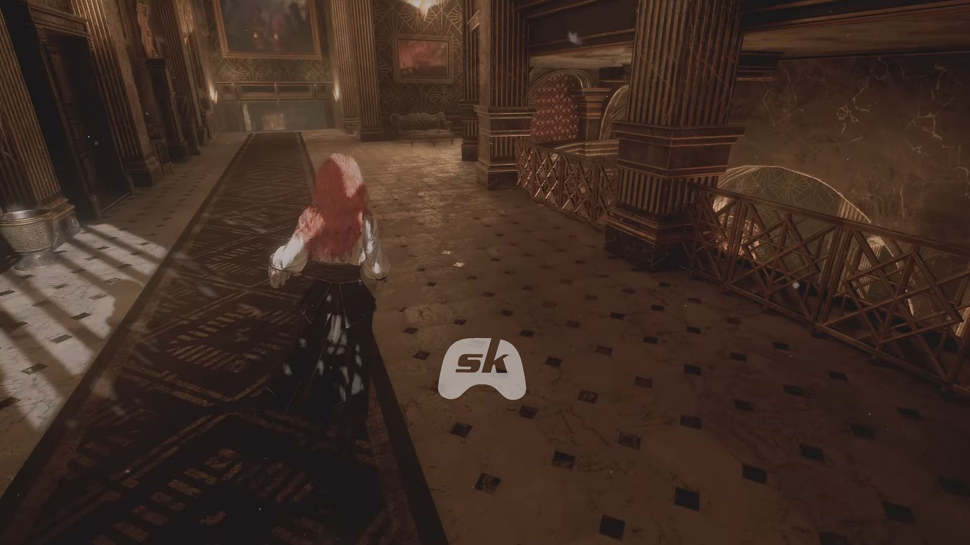 Heading downstairs in the Manor (Image via Sportskeeda Gaming || Kepler Interactive)